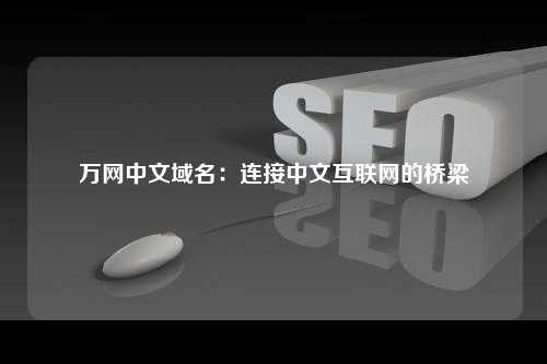 万网中文域名：连接中文互联网的桥梁
