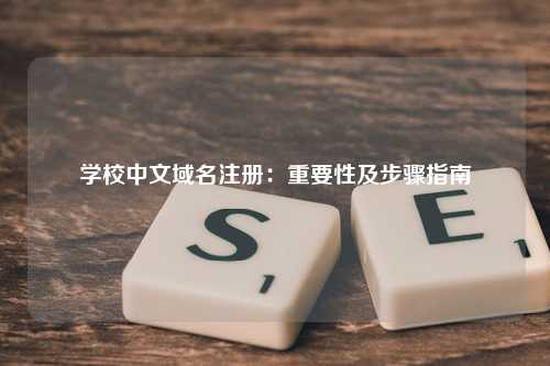 学校中文域名注册：重要性及步骤指南