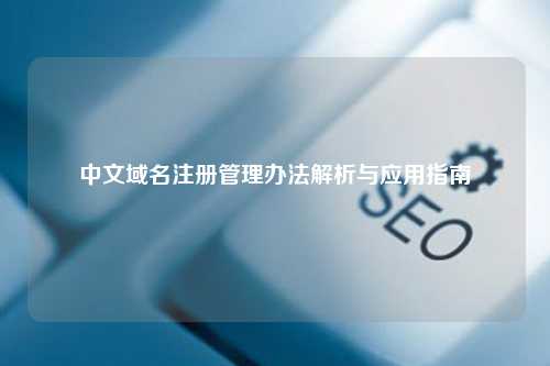 中文域名注册管理办法解析与应用指南